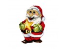 kruissteekkussen lachende kerstman met ster