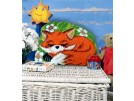 kruissteekkussen slapend vosje