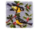 knoopkussen vogels in wintersfeer
