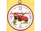 borduurpakket cars, klok (incl. lijst en klokmechan.) 