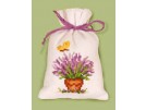 borduurpakket kruidenzakje, lavendel met vlinder