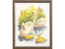 borduurpakket zwanen met jongen