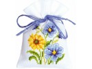 borduurpakket kruidenzakje, blauw/gele bloemen-1