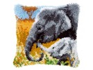 knoopkussen olifant met jong