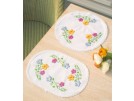 steelsteekkleedje bloemen, wit