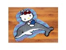 knoopkleed hello kitty, kitty op een dolfijn