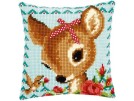 kruissteekkussen bambi/roodkapje, bambi