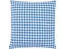 kussenrug met ritssluiting, blauwe ruit 45x62 cm