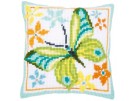 kruissteekkussen groene vlinder