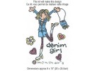 borduurpakket bonk op de deur, denim girl