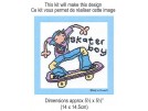 borduurpakket bonk op de deur, skateboard