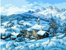 stramien + garenpakket, winterlandschap