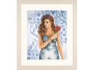borduurpakket dame in blauw