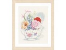 borduurpakket bloemen in theepot