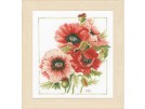 borduurpakket marjolein bastin, boeket van anemonen