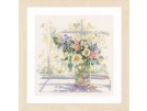 borduurpakket bloemen in zonlicht