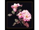 borduurpakket rosa leersum op zwart