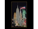 borduurpakket new york op zwart