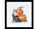 borduurpakket poes in halloweensfeer