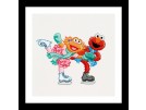 borduurpakket sesamstraat, elmo en abby op de schaats