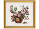 borduurpakket bloemen in koperen ketel