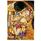 kruissteekwandkleed klimt, de kus