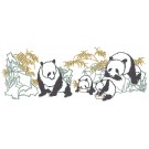 borduurpakket familie panda