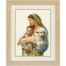 borduurpakket maria met het kindje jezus en lam