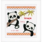 borduurpakket panda's, geboorte vince